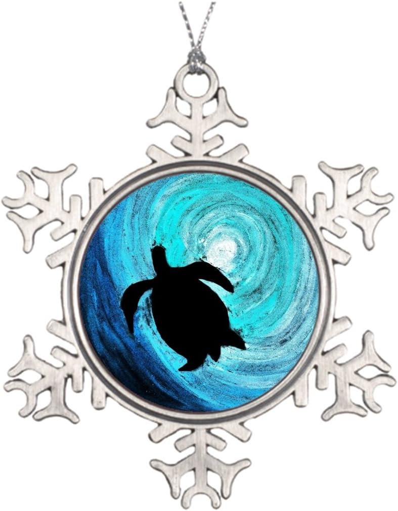 Best Friend Snowflake Ornaments Sea Turtle Decorating For Christmas Turtle Silhouette
