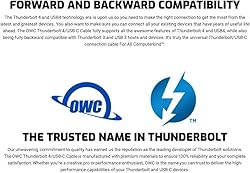 OWC Thunderbolt 4 Cable, Thunderbolt Certified, 2.0