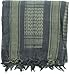 Army Universe Military Shemagh Arab Tactical Desert Keffiyeh Scarf, 100% Cotton Lightweight Head Wrap Cover (Black & Olive Drab)