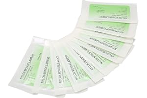 HULEO Suture Thread Set, 12 Bags Nylon Curved Needle Suture Practice Thread for Biology Classes (3/0)