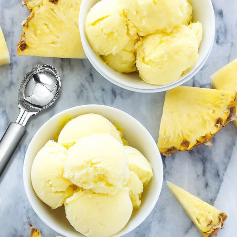 TAFOND Stainless Steel Long-Handled Ice Cream Scoop Spade Cookie Dough Spoon 2oz