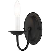 Livex Lighting 4151-04 Home Basics 1 Light Black Wall Sconce