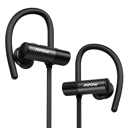 Mpow D4 Bluetooth Kopfhörer Sport, IPX6 Wasserdichte/ 8-9 Stunden Spielzeit/ HD-Sound, Metall-SportKopfhörer Laufen/Joggen, I