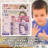 Navoys Sterling Pound Play Money Set with UK Coins and Notes for Learning view 3