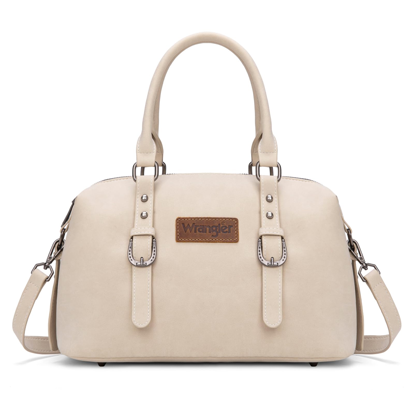 Wrangler Suede Bag Top Handle Purse Hobo Shoulder Satchel Handbags Suede Doctor Crossbody Barrel Handbags for Women WG48-51102BG Image