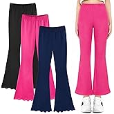 KornaDoz 3 Pcs Girls Flare Leggings Mid Waisted Bell Bottom Yoga Pants