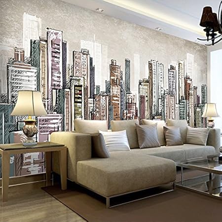 Aolomp Wallpaper Continental Antique City Wallpaper Living