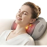 OSMING Cordless Back and Neck Massager with Heat, Rechargeable 20-Node 3D Shiatsu Pillow for Deep Tissue Pain and Shoulder Relief, Portable for Home Office & Car, Ideal Gifts for Grandparents,Dad,Mom