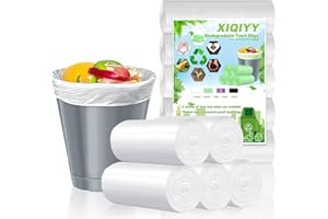 2.6 Gallon Garbage Bags Small 120 Count Biodegradable Trash Bags Small Bathroom Trash Can Bin Liners, Strong Wastebasket Line