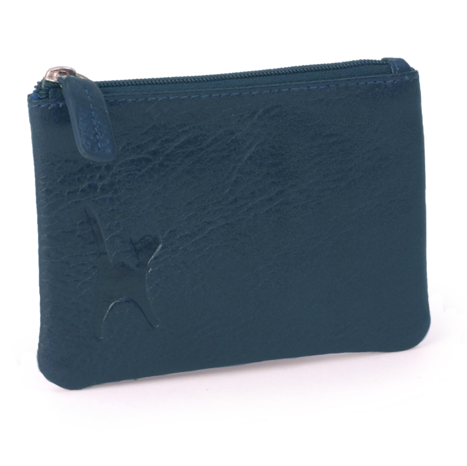 Catwalk Collection Handbags - Ladies Small Leather Coin Purse - Zip Pouch with Credit Card and Coin Pocket - RFID - Gift Boxed - Mimi - Blue