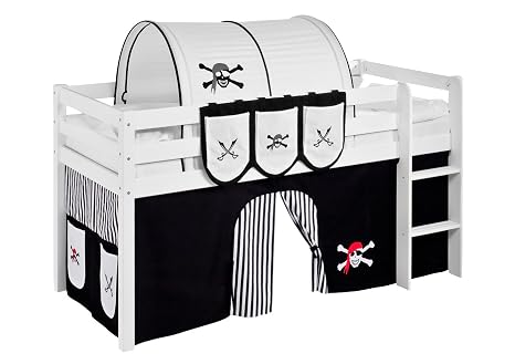 Lilokids Vorhang Pirat Schwarz Weiss Fur Hochbett Spielbett Und