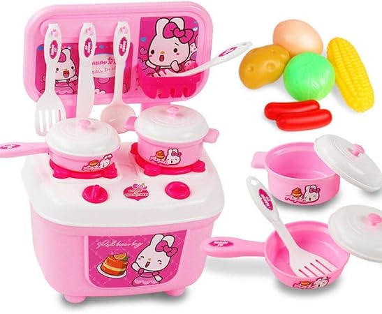 Fat Mashroom Children Play House Kitchen Toys Niños y niñas Cook Utensilios de Cocina Set de Juguetes para niños Pretend Play, Pink: Amazon.es: Hogar