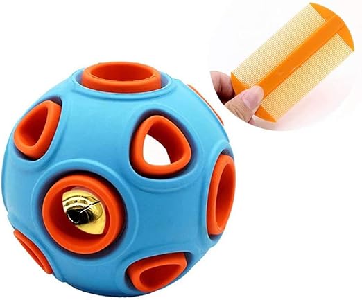 blue rubber dog ball