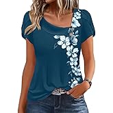 ETCYY NEW Womens Summer Tops Petal Sleeve Blouses for Women Dressy Casual Square Neck Tunic Shirts
