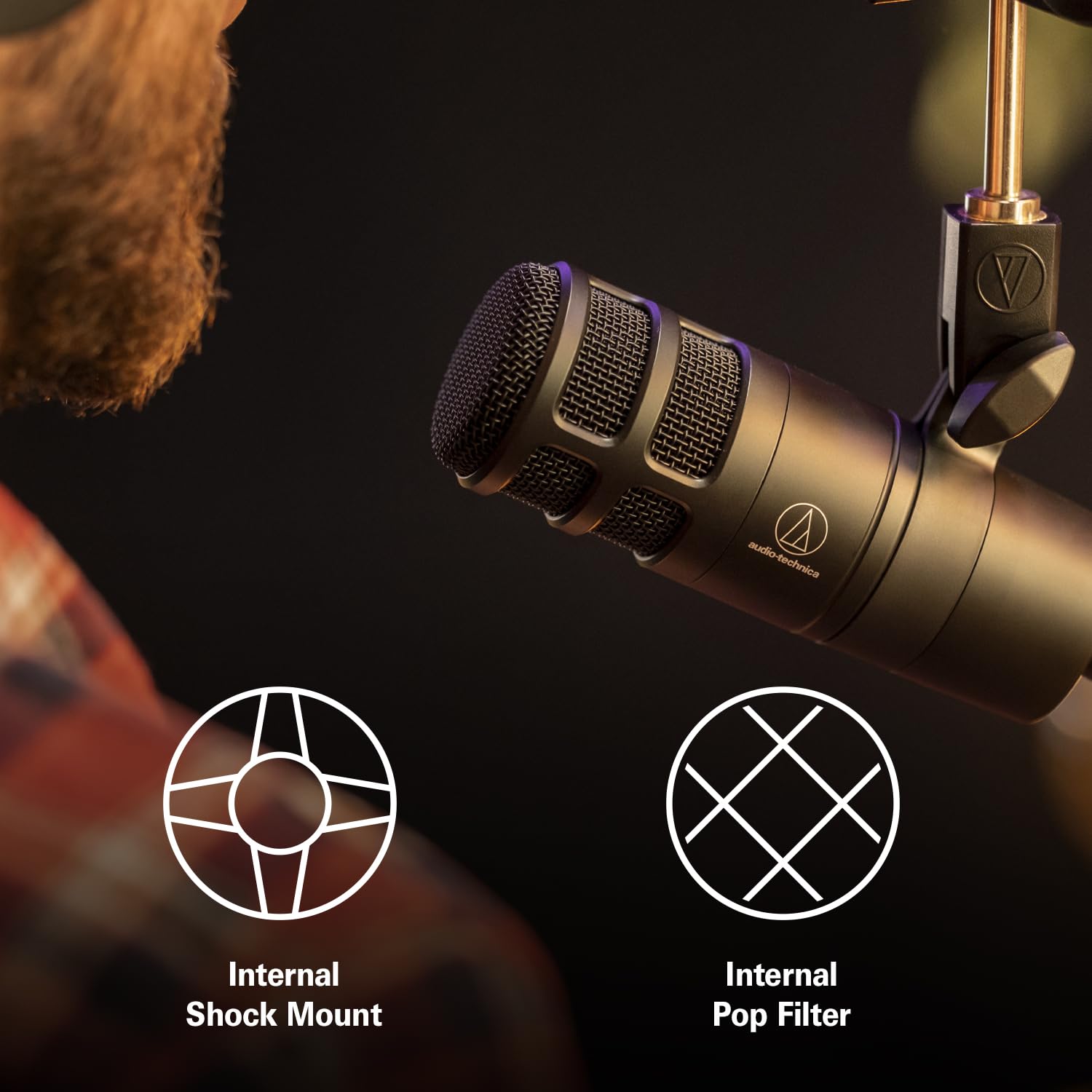 AudioTechnica AT2040 Hypercardioid Dynamic Podcast Microphone (at 2040