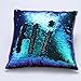 Winhurn DIY Double Colors Glitter Sequins Throw Cushion Cover for Home Decor (Style G)