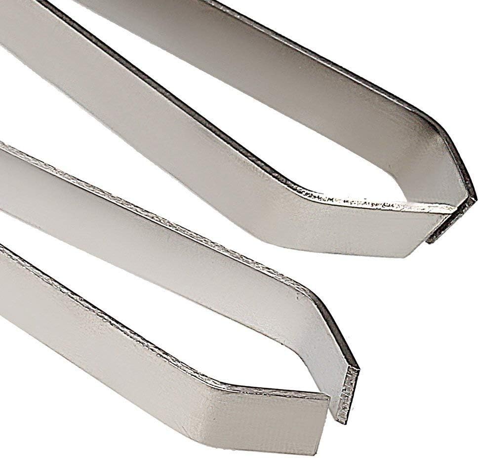 Kuou 2Pcs Fish Bone Tweezers ,Stainless Steel Fish Bone Remover Tweezers Tongs Pincers for Duck Chicken Pig Hair and Fish bones(4.6")