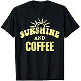 Coffee Lovers | Sunshine and Coffee Retro Style Mothers Day T-Shirt