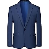 MAGE MALE Men's One Button Suit Jacket Elegant Solid Color Blazers Slim Fit Lightweight Sport Coats Blazer
