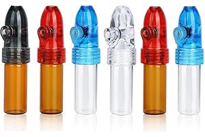 Miecux 6Pcs Portable Spice Dispenser, Proof Kitchen Spice Dispenser for Outdoor Camping Travel, Refillable Glass Bottle for T