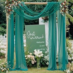 Wedding Arch Draping Fabric,1 Panel 18FT Emerald