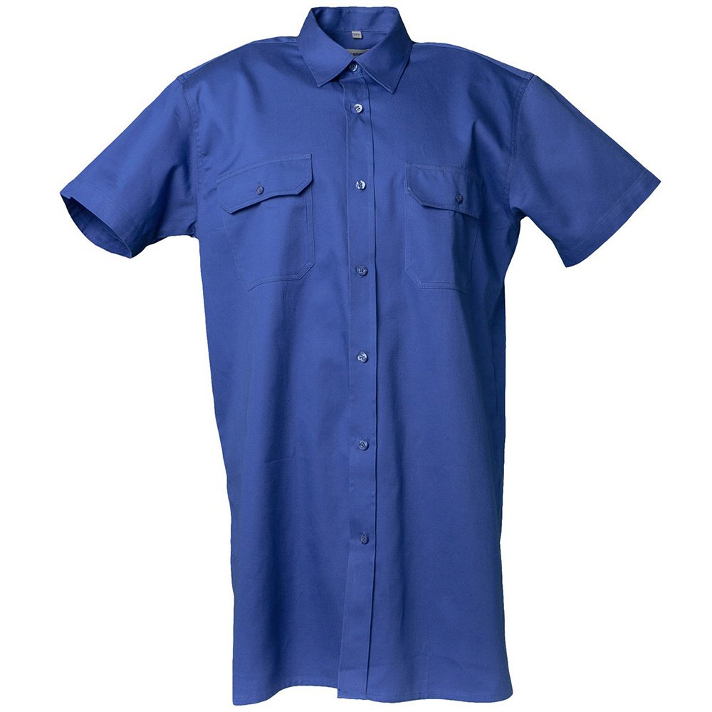 Planam Size 37/38 410037 Short Sleeve Drill-Shirt - Royal Blue