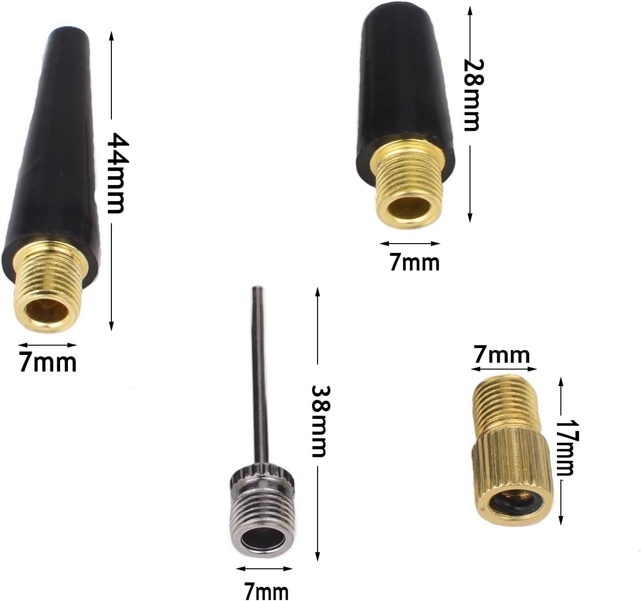 Kenkio Valve Adaptor Pump Ball Inflation Needle Nozzle Adaptor Kit : Sports & Outdoors