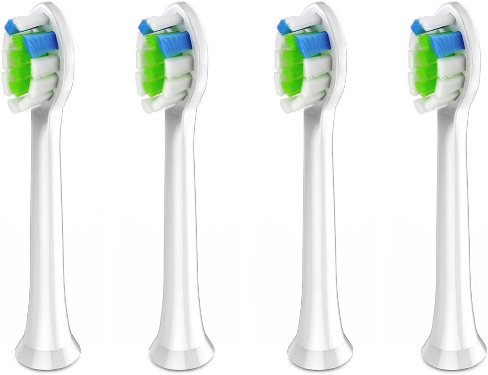 Hanasco Sonic Electric Toothbrush Replacement Heads 4 Pack for Models