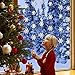 3D White Snowflake Garland - 24Pcs Winter Wonderland Hanging Snowflake Decorations for Christmas & Holiday Home Decor