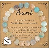 Sisadodo Mothers Day Gifts for Friend Sister Aunt Nana Grandma Mom Birthday Gifts for Mom Natural Stone Bead Bracelets for Women Female