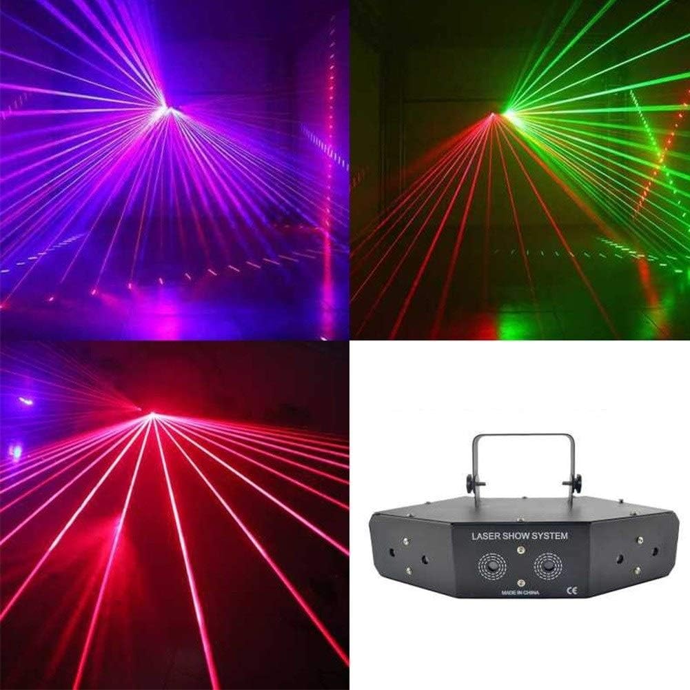 Disco Strobe Lights, Professional 6 Channel DMX-512 LED Stage Light Strobe Light with Remote Control RGBYWP Party Lights Night Light, LED Stage Light for Birthday Party Room