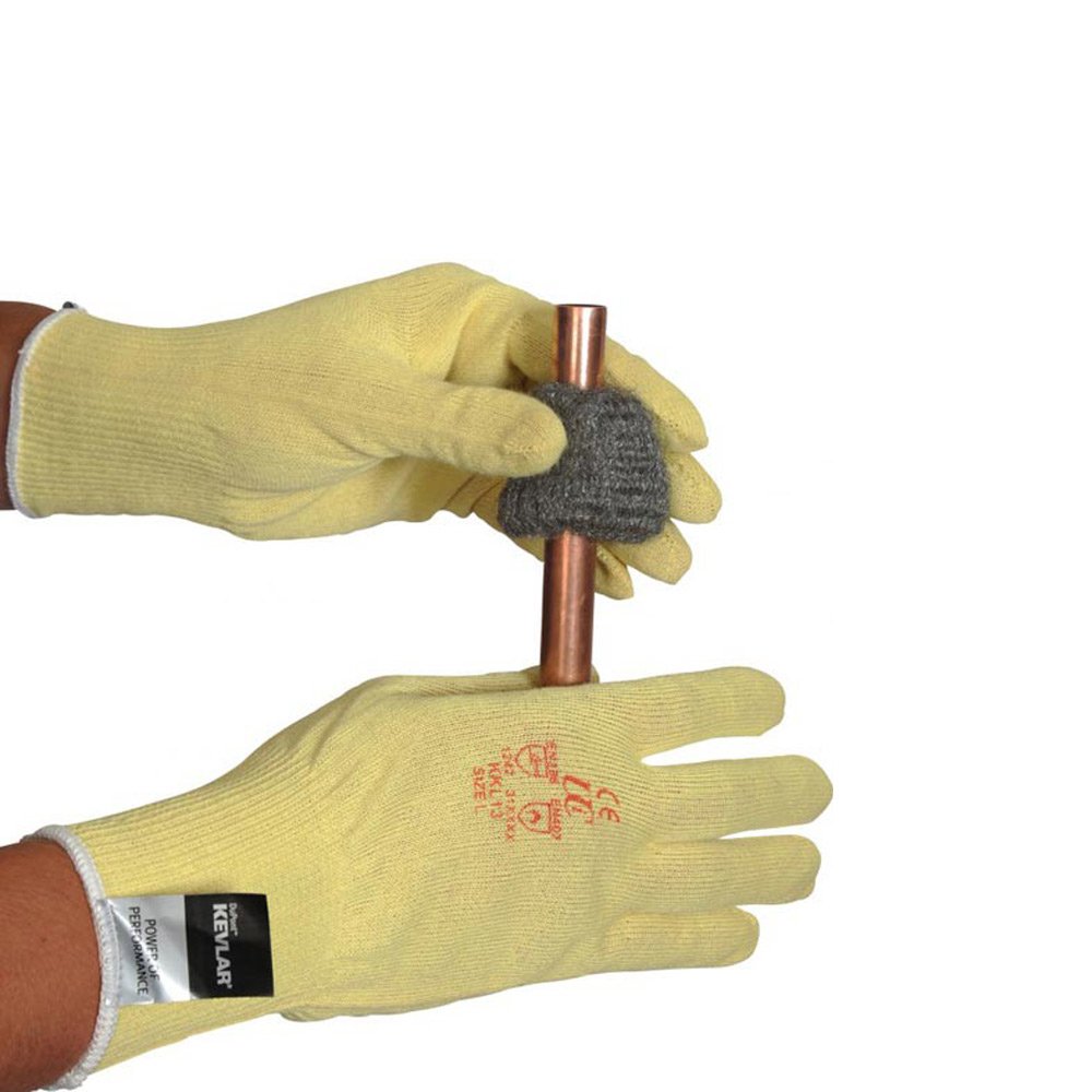 Ultimate Industrial KKL13 - LARGE KKL13 Standard Light Weight Kevlar Gloves, Single Pair, Size 9/Large, Yellow