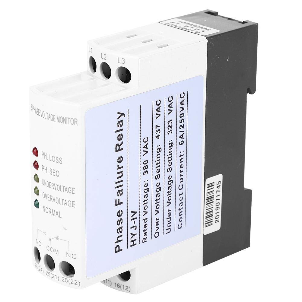 380VAC Overvoltage Undervoltage Phase Sequence Protector ThreePhase