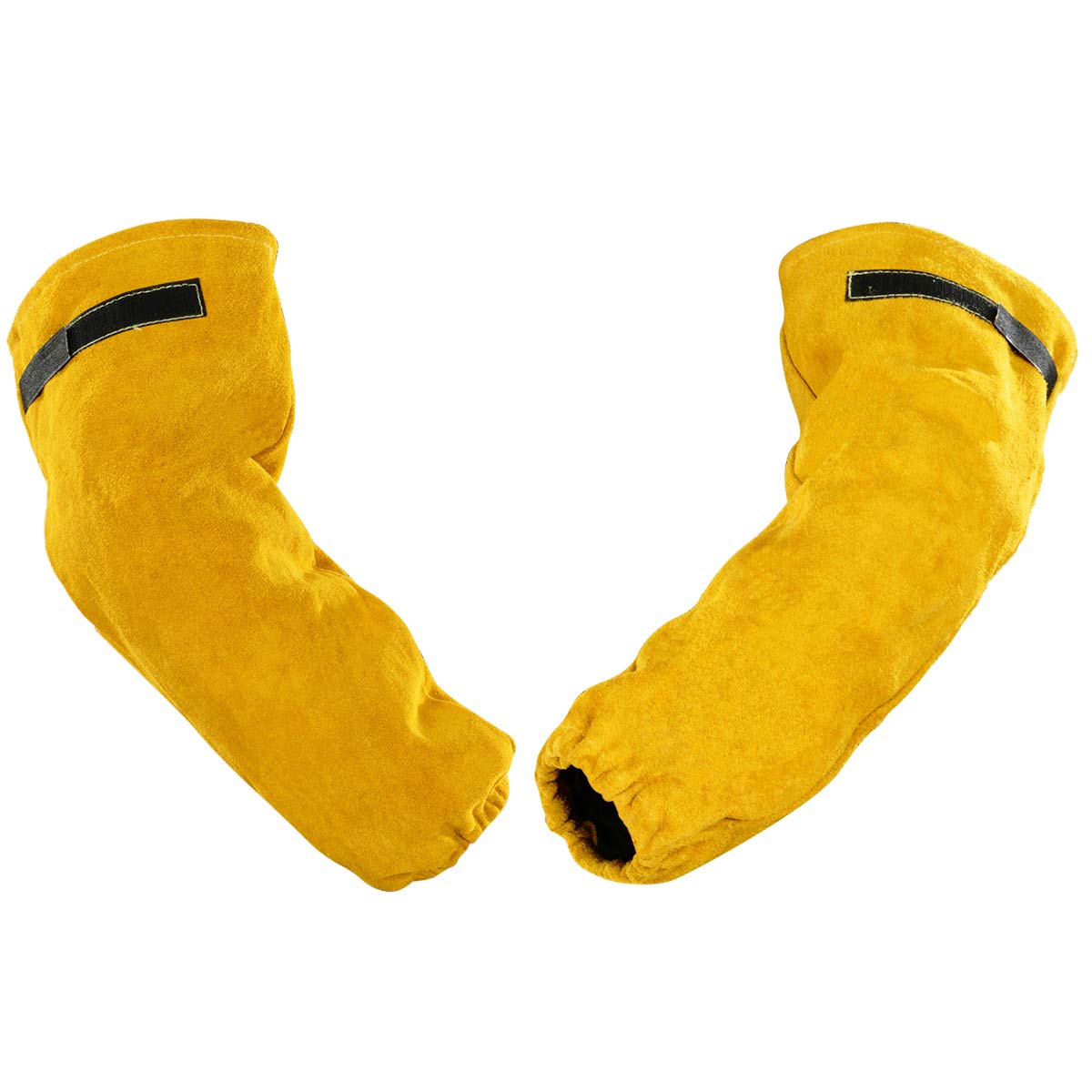 QeeLink Leather Welding Sleeves with Non-Stick Liner, Heat & Flame Resistant Arm Protection Gardening Sleeves