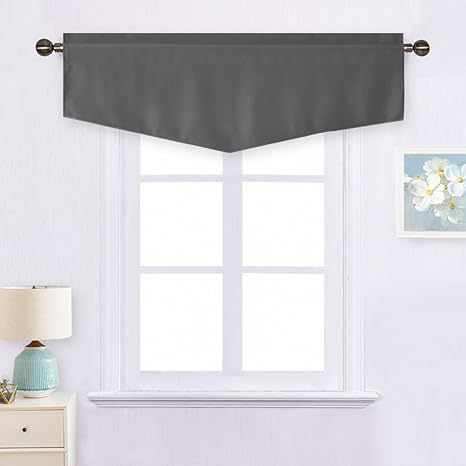 Nicetown Blackout Kitchen Window Valance Thermal Insulated Ascot