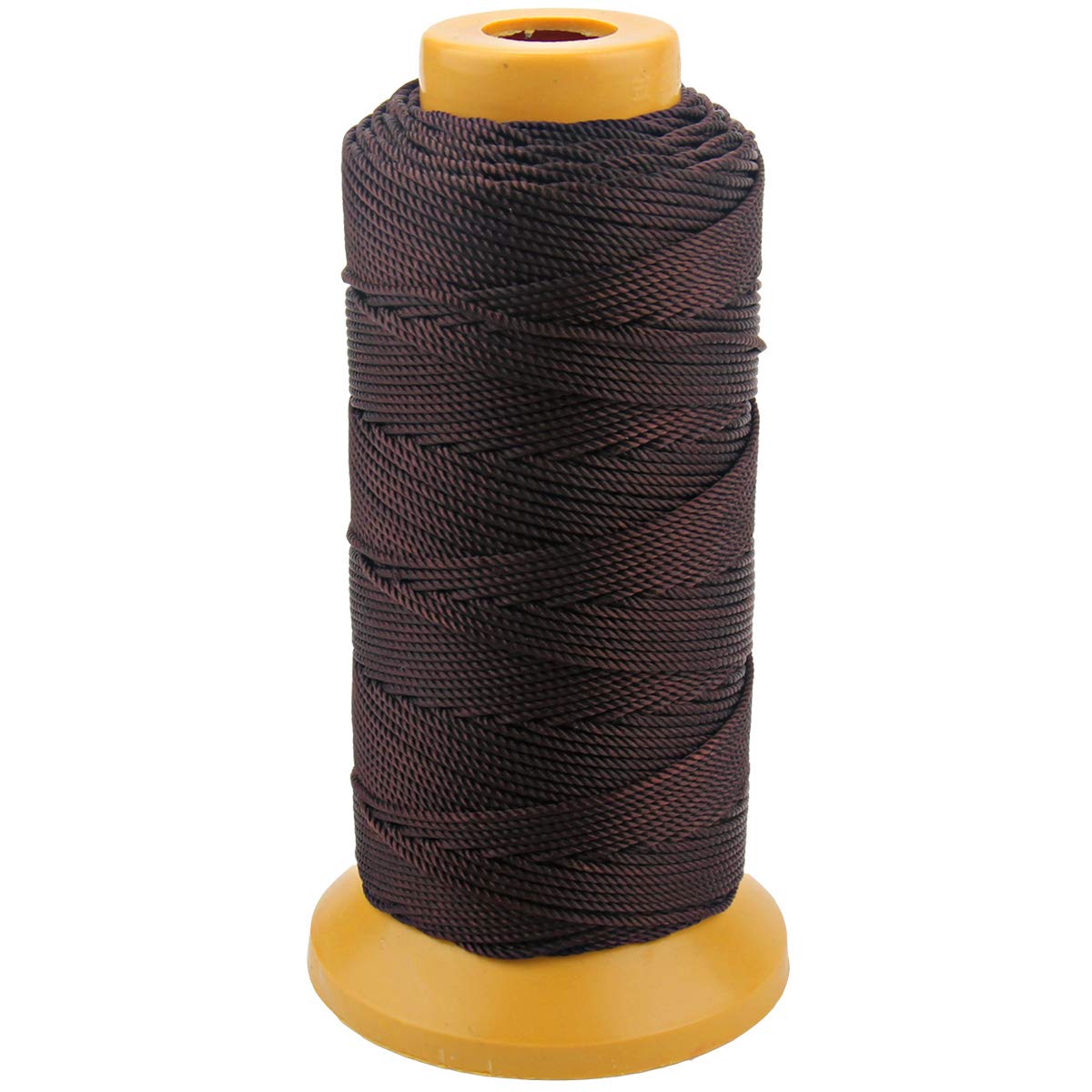 McFanBe 328 Feet Twisted Nylon Line Twine String Cord for Gardening Marking DIY Projects Crafting Masonry (1.5mm-328 feet, Coffee)