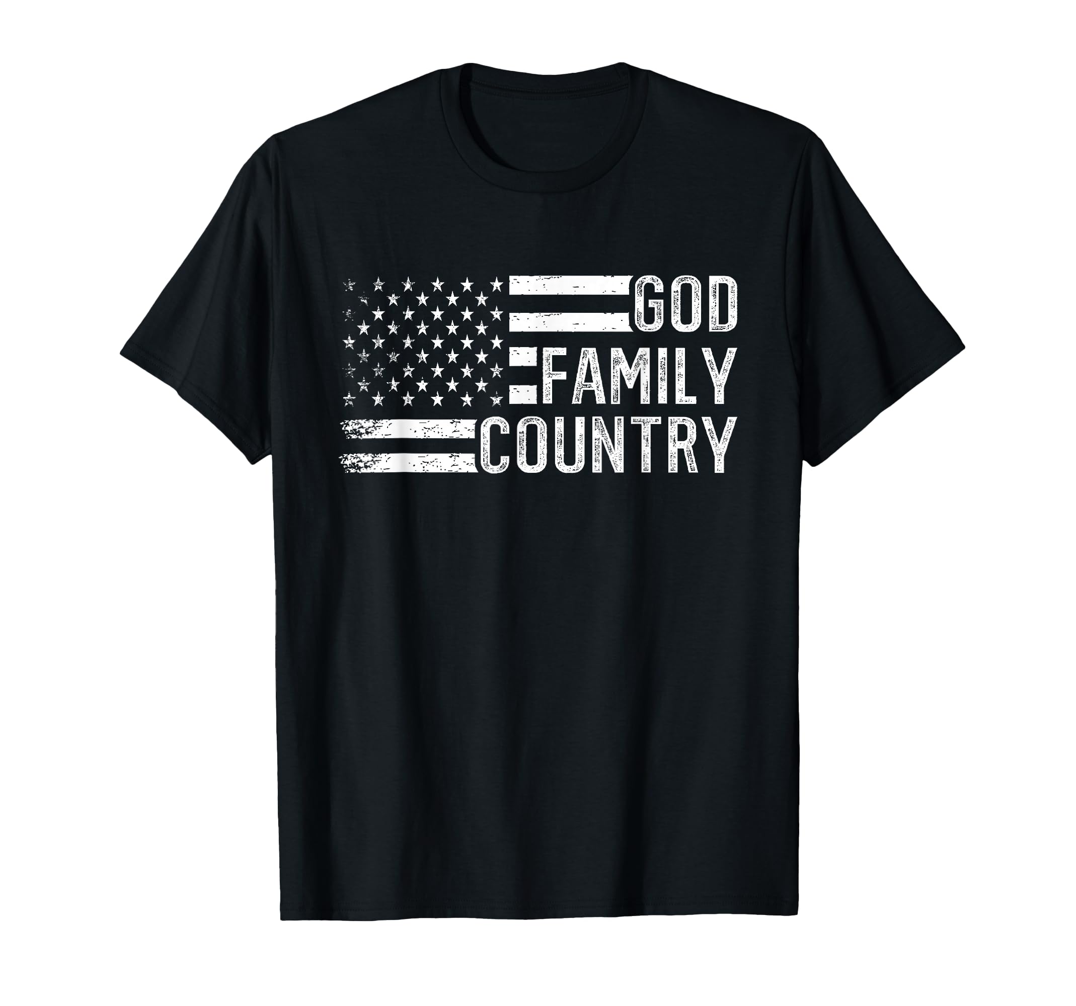 Photo 1 of ** HEATHER GRAY**
God Family Country - Patriotic Christian US Flag T-Shirt small