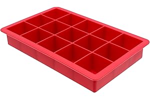 Starfrit Silicone Ice Cube Tray - 15 Large 1.4" (3.5cm) Cubes - Flexible Silicone for Quick Release - BPA-Free - Dishwasher S