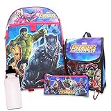 MARVEL 2018 Avengers Infinity War Backpack Set With Lunch Bag, Pencil Pouch, Water Bottle and More (5 Pc Set)