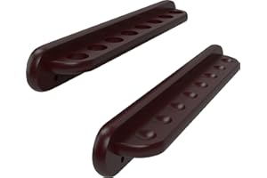 Viper 2-Piece Traditional Wall Mounted Solid Oak Billiard/Pool Cue Rack, Holds 8 Cues