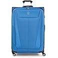 Travelpro Maxlite 5 Softside Expandable Checked Luggage with 4 Spinner Wheels, Lightweight Suitcase, Men and Women, Azure Blue, Checked Large 29-Inch