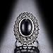 dnswez Marcasite Ring Black Diamond Vintage Statement Wedding Engagement Ring Platinum Plated intertwined Cable Wire Cross Rings for Men Women (13)