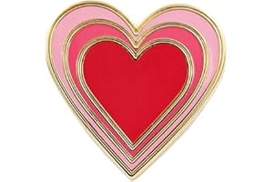 REAL SIC Radiant Heart Enamel Pin - Heart Emoji Valentine's Sweetheart Gift - Red & Black Variations, Boyfriend or Girlfriend Couple's Gift Pin for Hats, Backpacks, Jackets, Bags & Tops