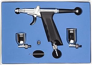 Uouteo Gravity Feed Airbrush Trigger Gun Kit Air Brush Spray Gun with 0.3mm Needles 7CC &10 CC Cup