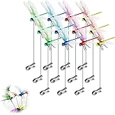 Artificial Dragonfly Pole Clips for Outdoors,Dragonfly Hat Clip,3D Dragonfly Garden Decorative Clips,Horticultural Dragonfly Decoration 12Pcs