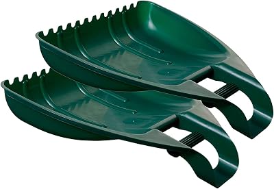 ACCURATE Set of 2 Leaf Grabbers Forest Green Lightweight Durable 45x41x6.4cm