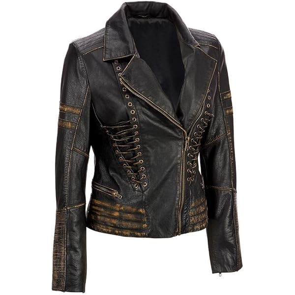 ジャケット・アウター vintage switching real leather sweat FIT WEAR Vintage Real Leather Jacket for Women, Shaded