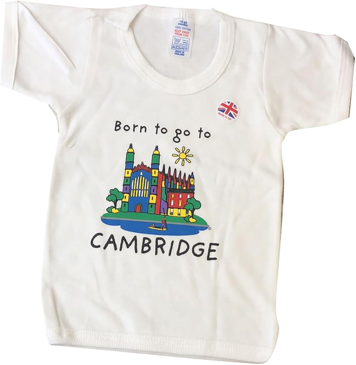 Amazon Co Jp ケンブリッジイングランド 赤ちゃんのtシャツ ケンブリッジに行くために生まれる 服 ファッション小物