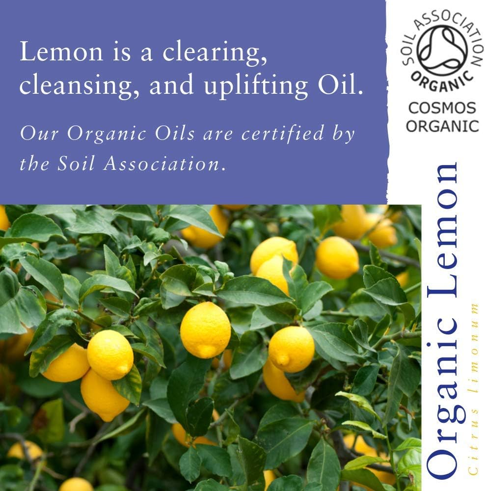 Absolute Aromas Organic Lemon Essential Oil 10ml, 100% Pure, Natural, Undiluted, Vegan and Cruelty-Free - Image 3