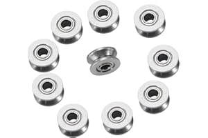 10PCS V624ZZ Miniature V Groove Pulley Steel V Guide Rail Pulley Wheels Deep Groove Ball Bearing Double Shield 4x13x6mm for R